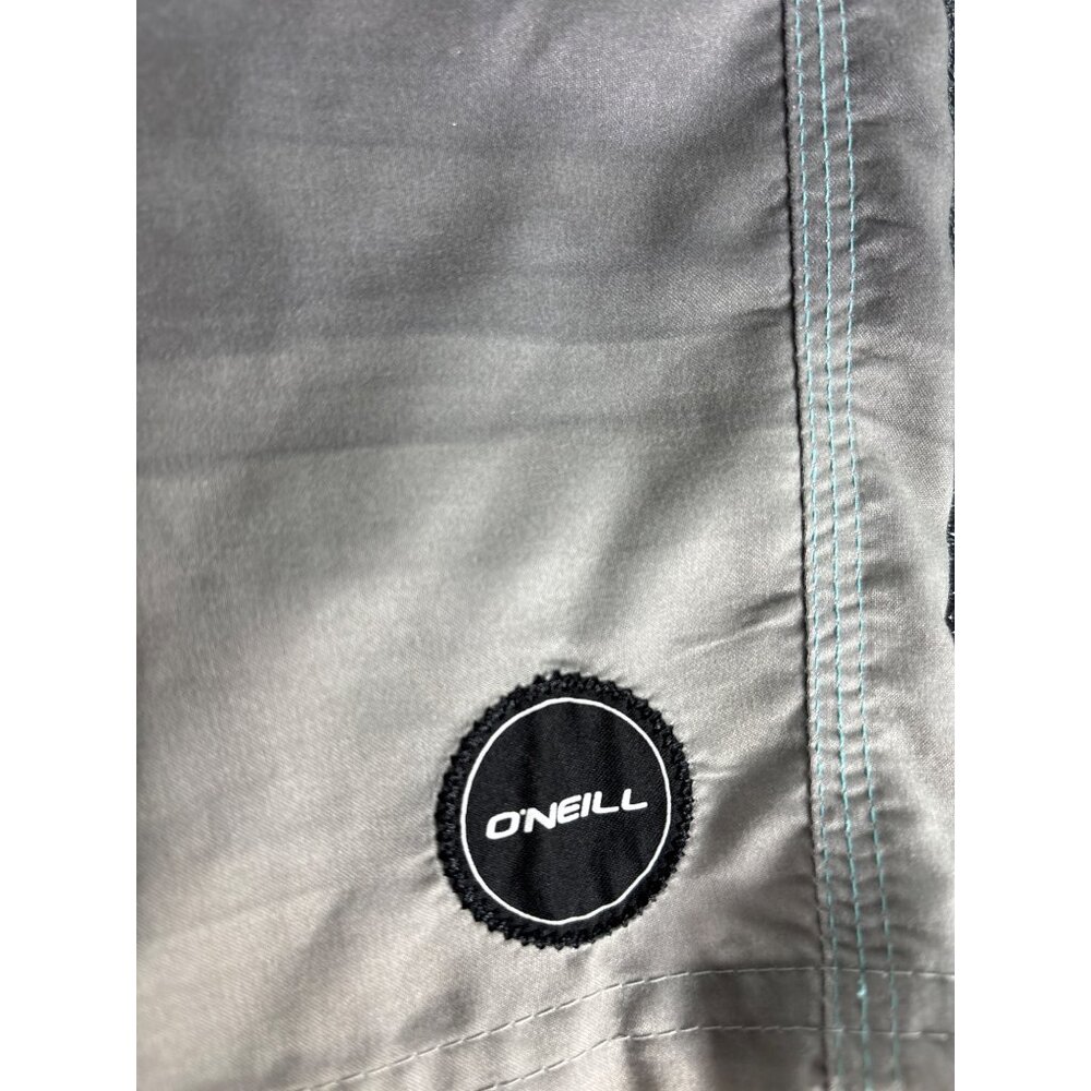 O'Neill Men's Gray/Turquoise Stripe Cargo Board Shorts Size 34 - Picture 3 of 8